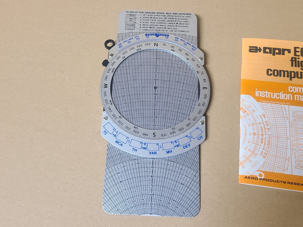 Vintage APR E6-B Flight Computer Complete Instruction Manual