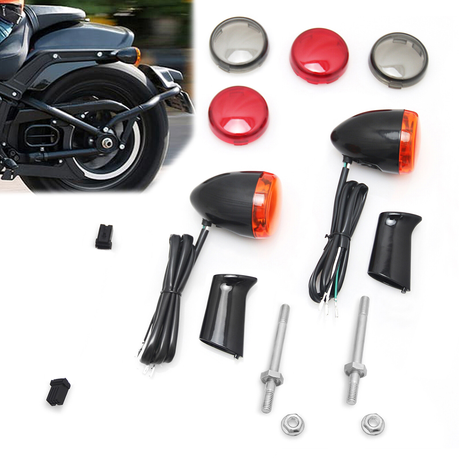 Rear Bullet Turn Signals Lights Bracket mounts For Harley Sportster XL 883 1200