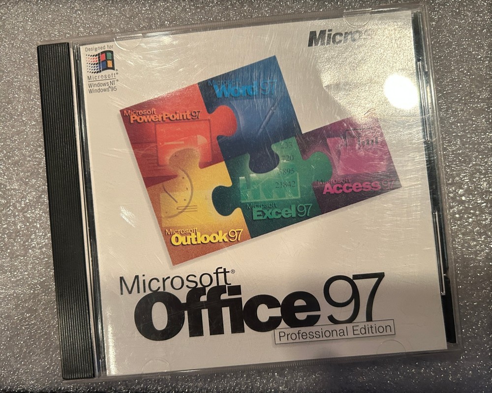 MICROSOFT OFFICE 97 Professional Edition (CD, 1997) with CD Key Code