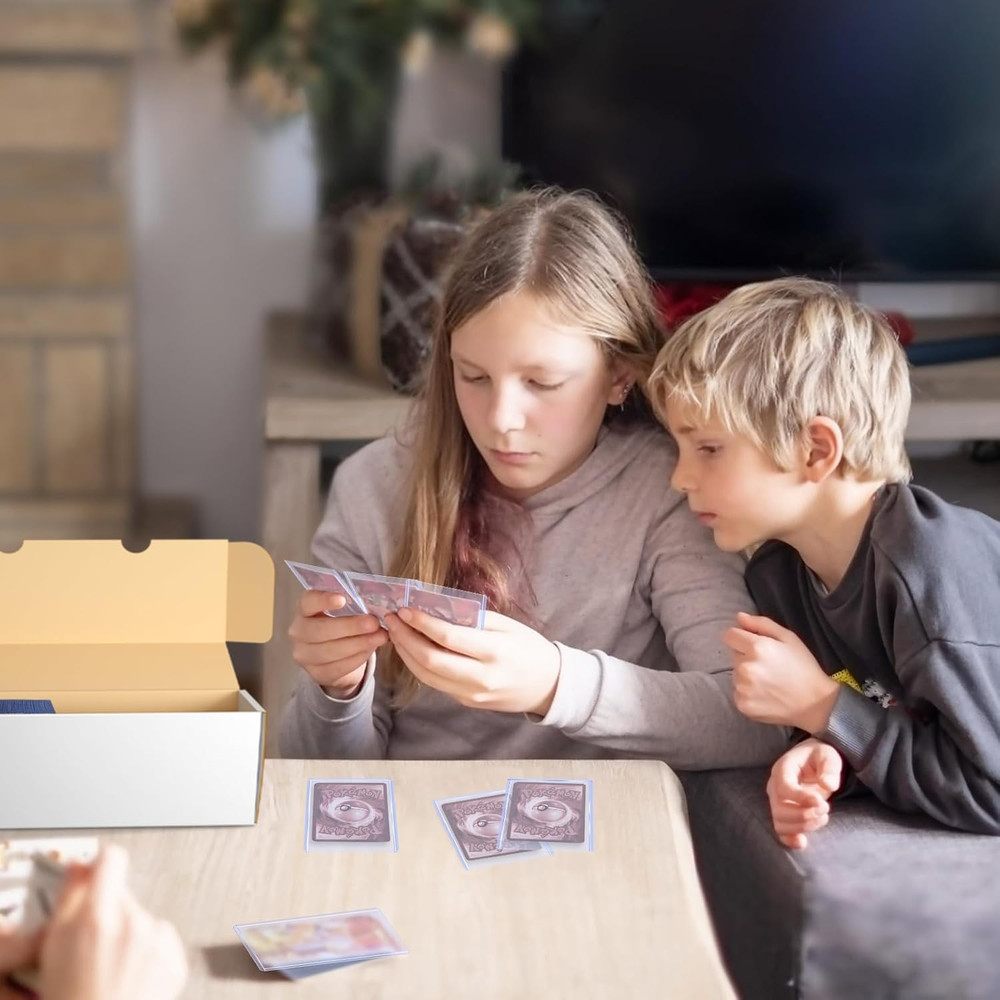 Trading Card Storage Box for Toploader,Baseball Card Storage Box, 6 Pack Topload