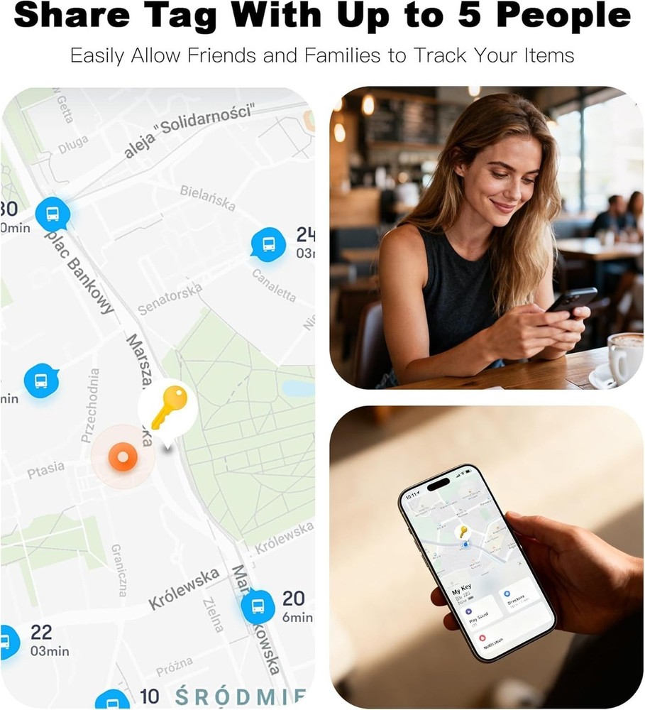 4 Pack Tracker Tags [Apple MFi Certified] Bluetooth Air Tracker Pair with App...