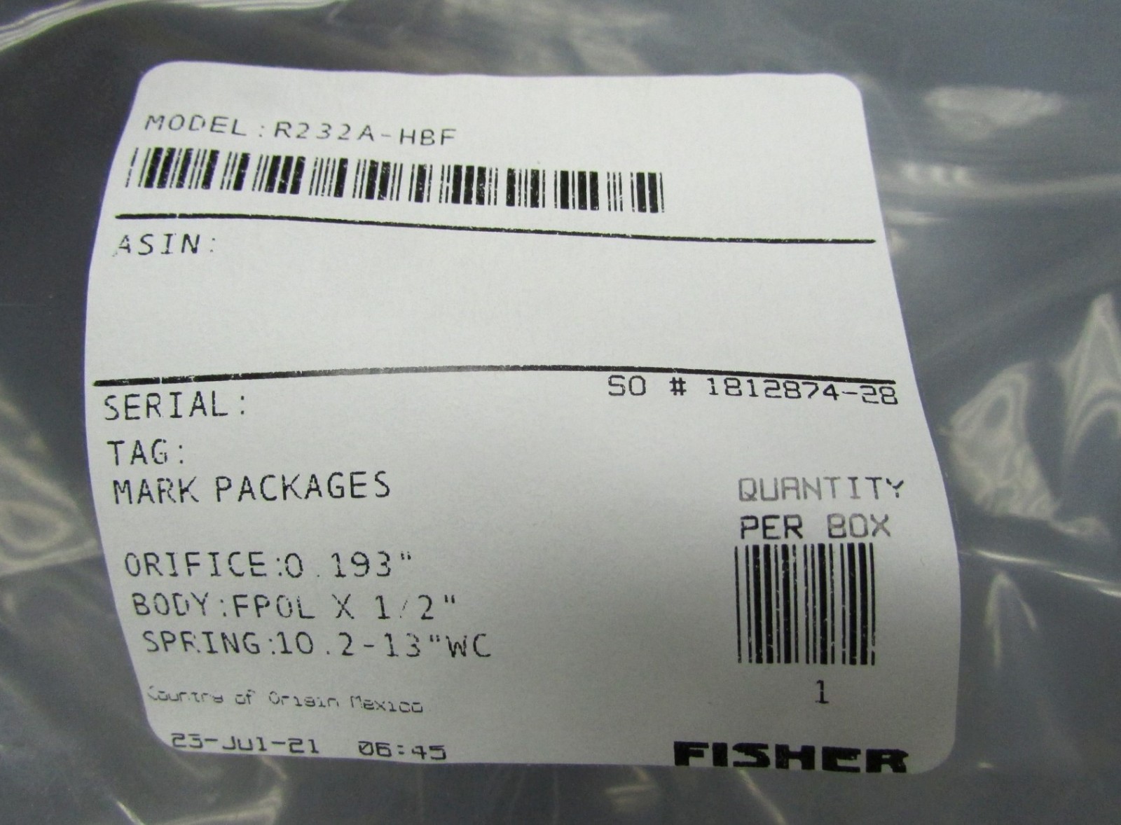 Emerson-Fisher 2-Stage LP Gas Propane Regulator Valves 550K BTU FPOL x 1/2" NPT