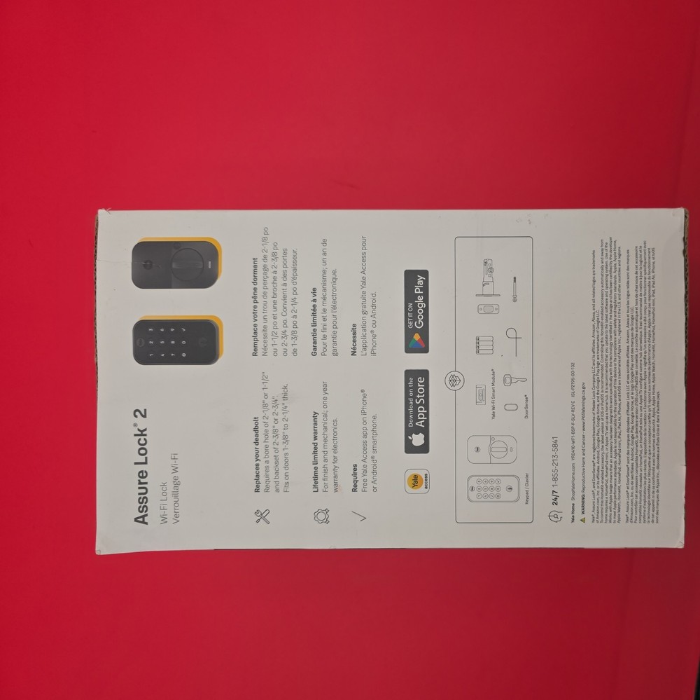Yale Security Assure Lock 2 Deadbolt, Black Suede Keyed Smart Entry Lock *READ*