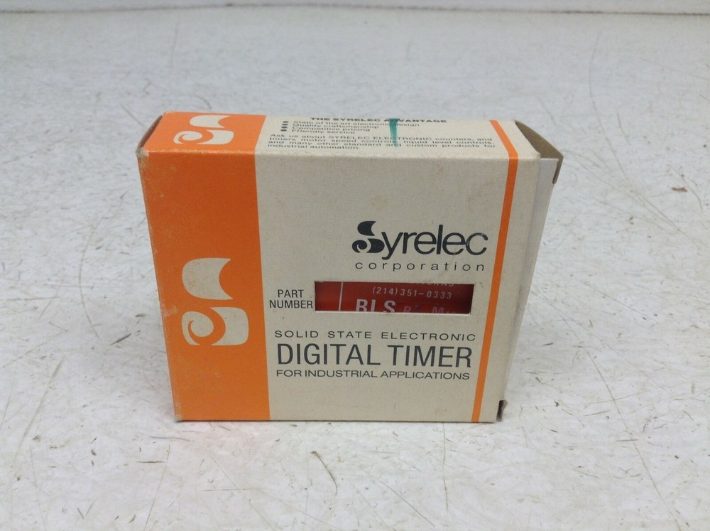 Syrelec BLS B MAC 10-260 VAC Solid State Digital Timer BLSBMAC New