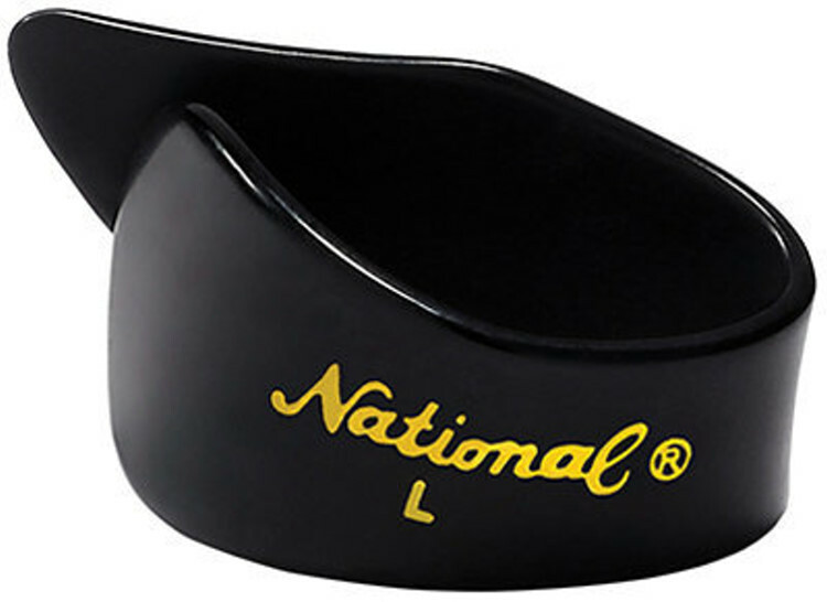 3-Pack National  Black Thumbpicks  - Large