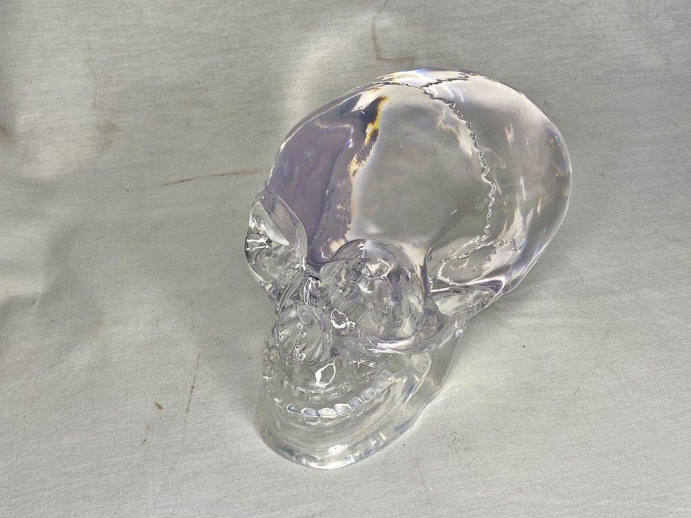 Mitchell Hedges Ancient Crystal Skull Replica, Solid Acrylic, Free Color Book