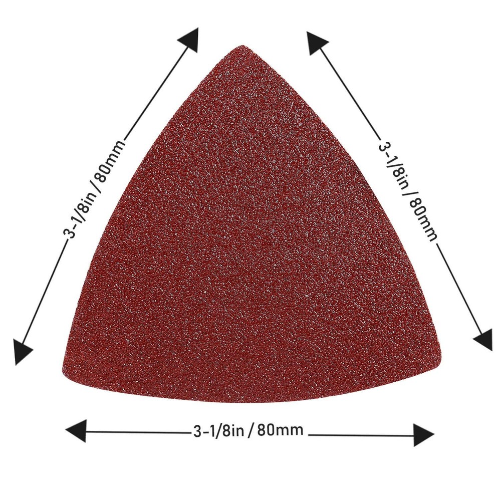 Triangle Oscillating Multi Tool Sanding Pads, 60Pcs 3-1/8 Inch Oscillating tool