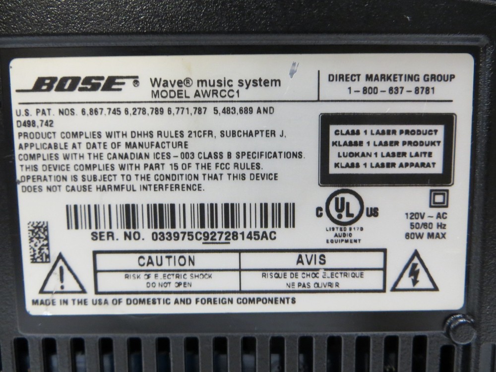 Bose Wave Music System AWRCC1 w/ Remote control work great