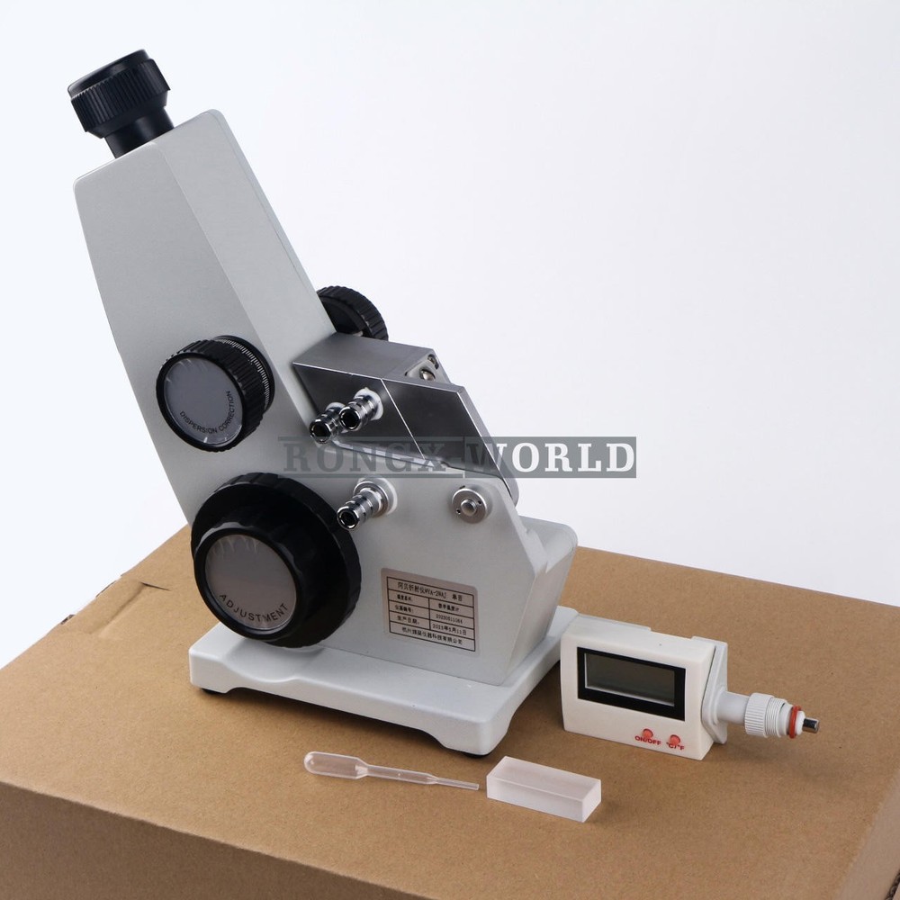 2WAJ Abbe Refractometer 0-95% Brix & 1.300-1.700 ND Lab Monocular