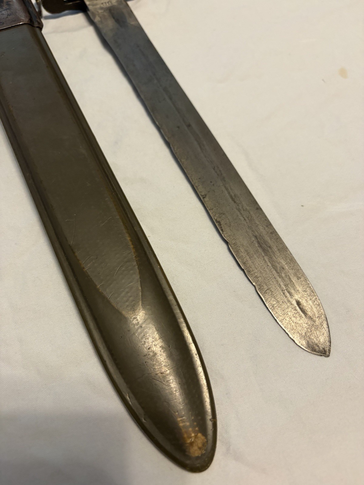 Original WWI WW1 US 1906 Springfield Armory Bayonet & Scabbard