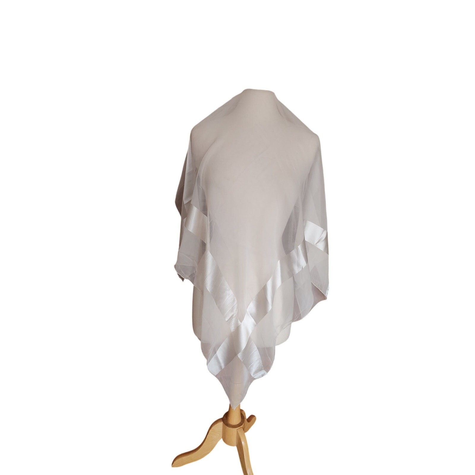 VTG 50s Christian Dior COLIFICHETS Scarf Cream Silk Square Rare Museum Archive