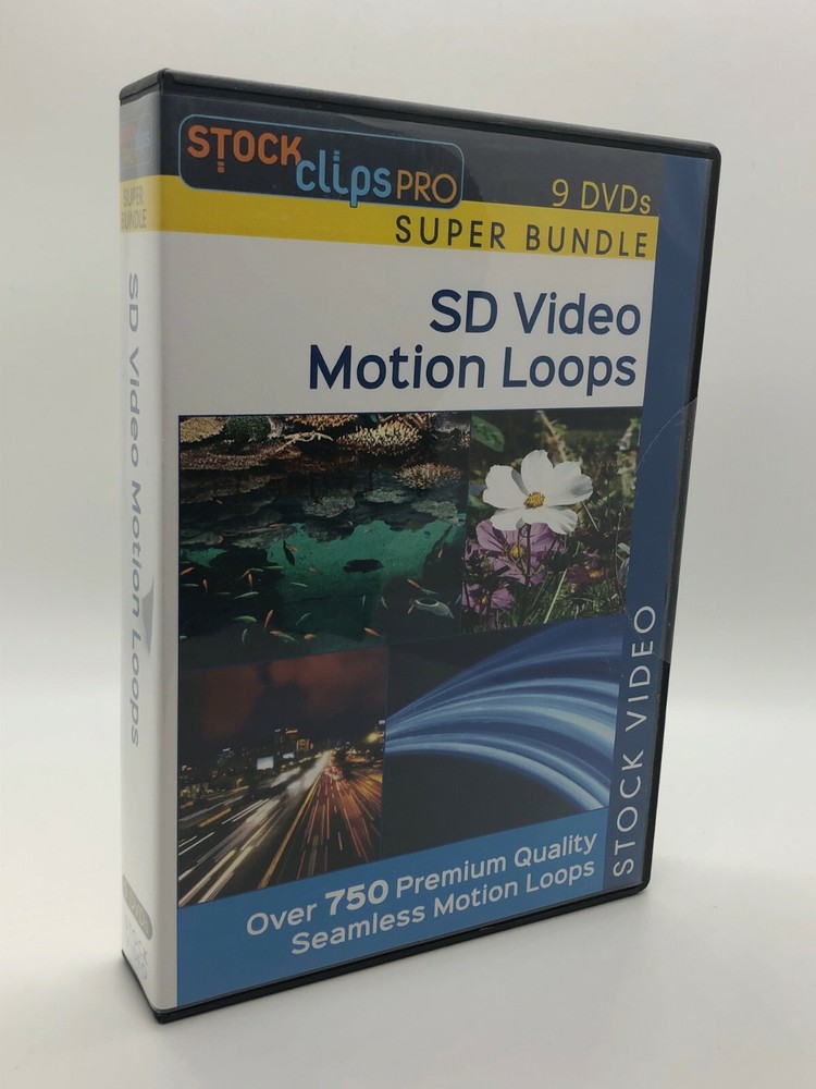 Stock Video SD Video Motion Loops - 9 DVD - Super Bundle - $700+ Value!