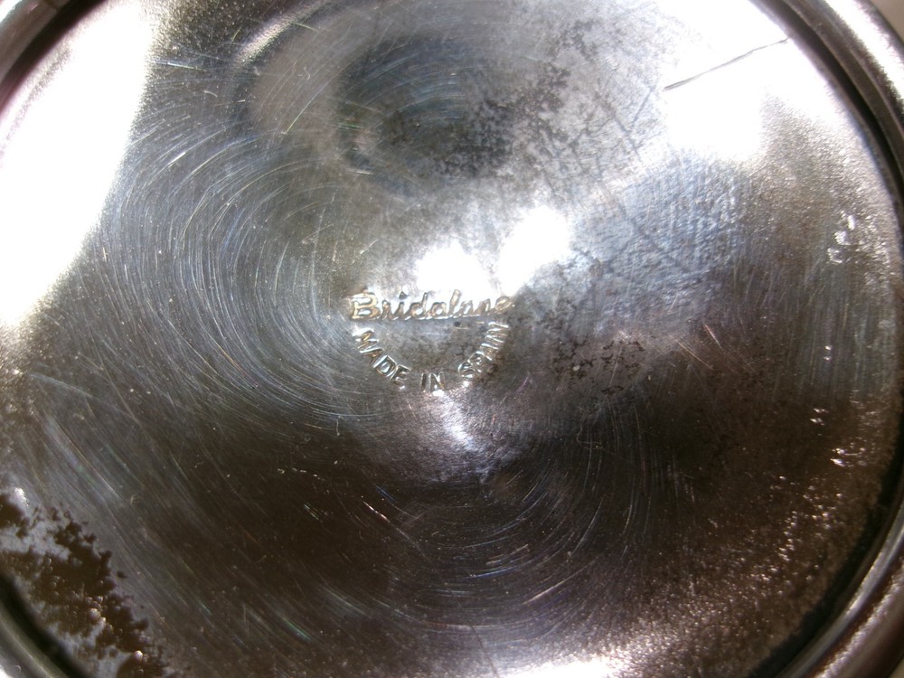 2 - Vintage Silver-Plated Wine Goblet Stemware-Spain-Twisted Grapevine Stem