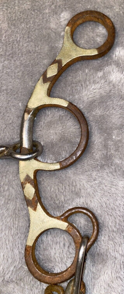 5 1/2''CLASSIC EQUINE BRUSHED IRON SILVER OVERLAY FAST TWIST WESTERN SNAFFLE BIT