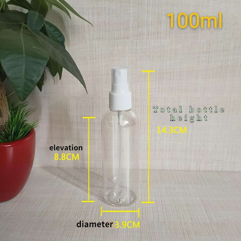 50PCS Empty Plastic Spray Bottle Travel Clear Perfume Atomizer 50ml Lot