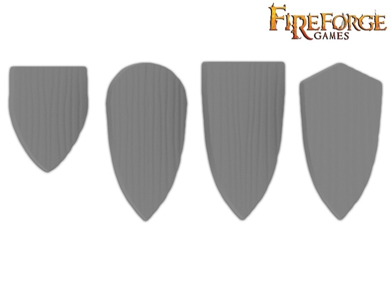 FIREFORGE GAMES DEUS VULT DVSH06 THE JERUSALEM ORDER SHIELDS 12 PCS