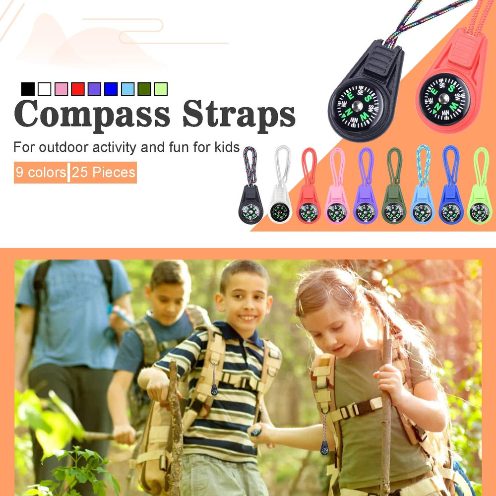 Compass Bulk Mini Compass for Navigation Lesson,Plastic Compasses for Party Favo