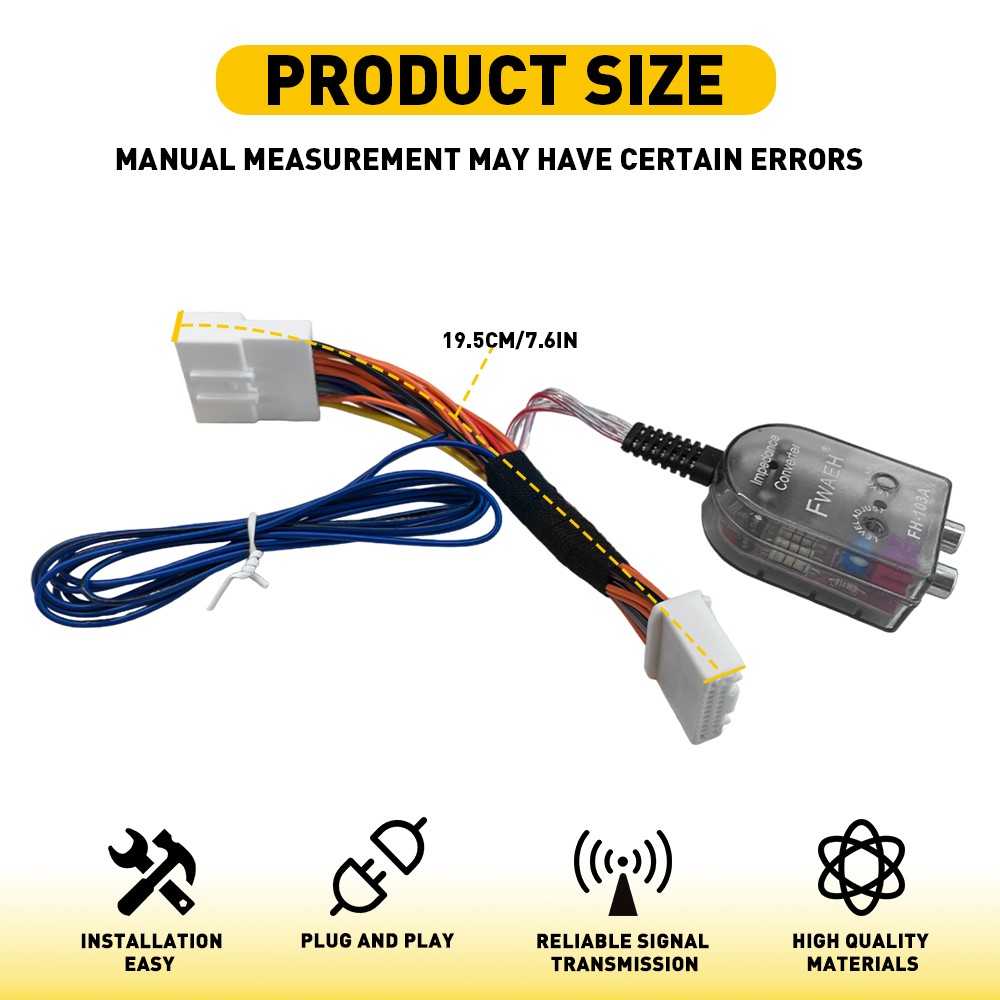 For Nissan Stereo Radio Add AMP Subwoofer Amplifier Plug Adapter Wiring Harness