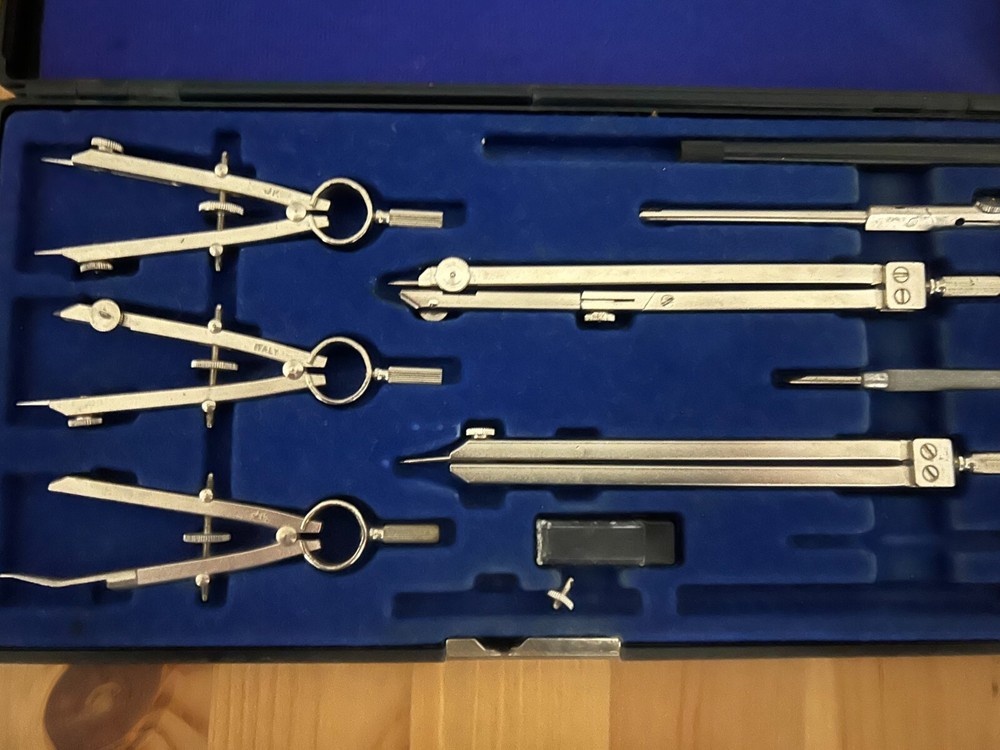 Architect Draftsman Set Mathematical Drawing Instruments