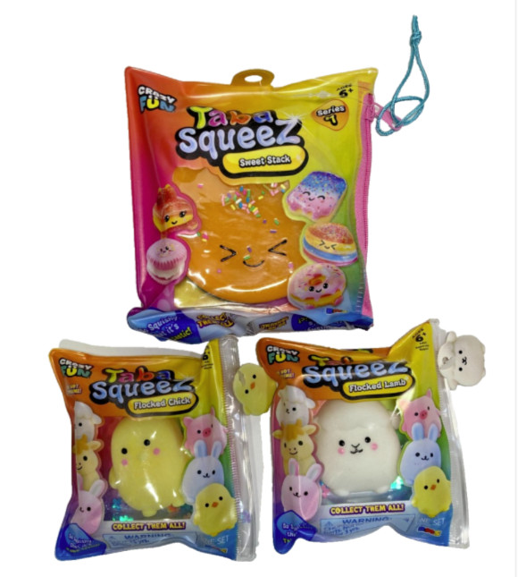 RMS Crazy Fun Taba Squishies Taba Squeez Flocked