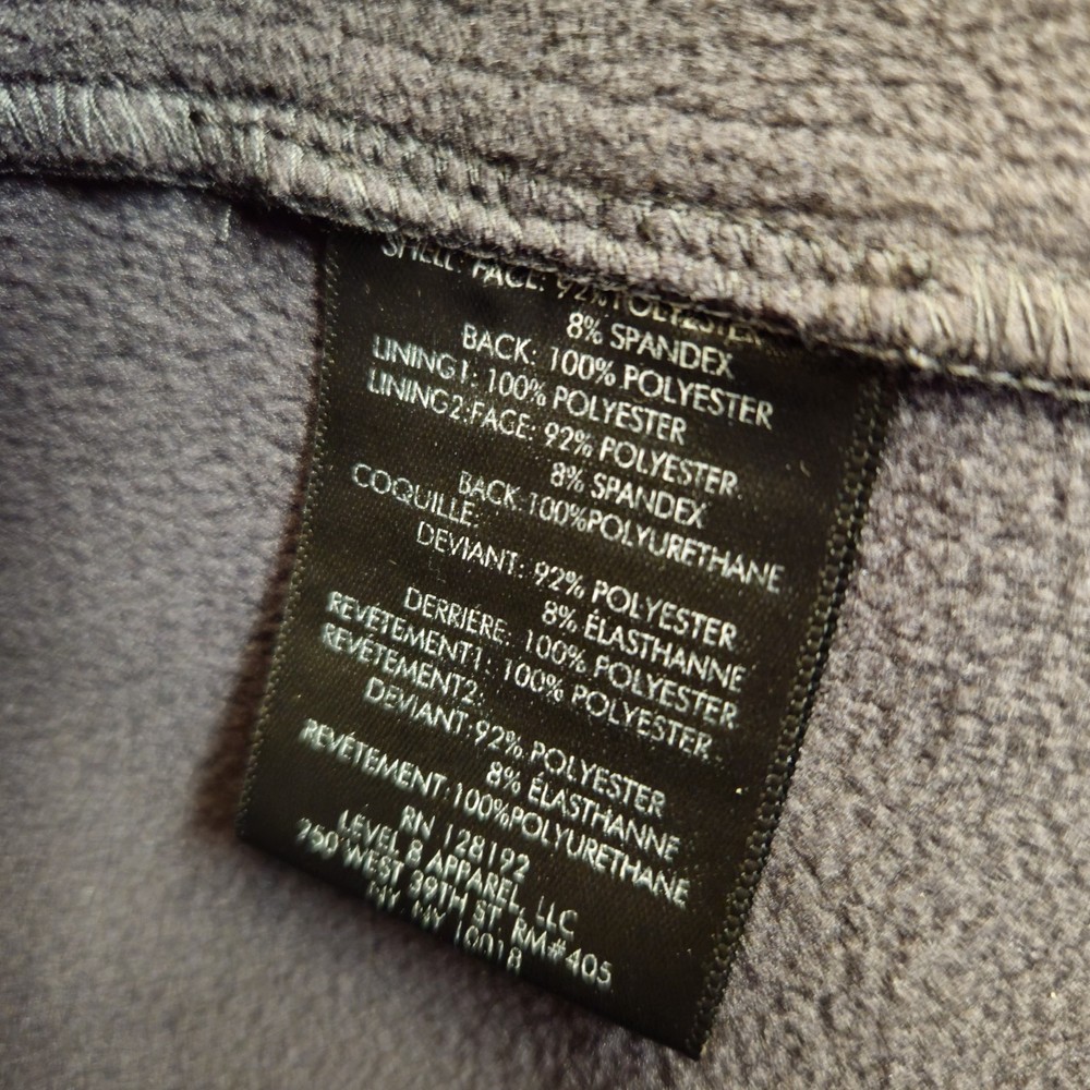 Tumi Tech Jacket Mens Small Softshell Water Resistant Fleece Lined Full Zip