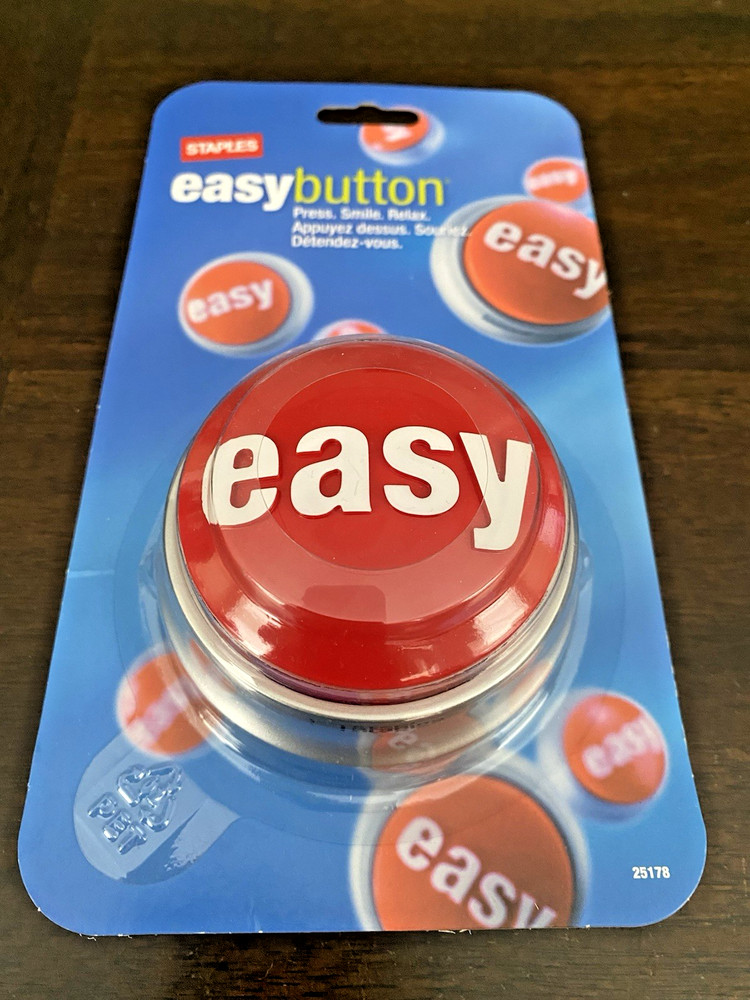 ~ STAPLES ~ THAT WAS EASY ~ TALKING BUTTON ~ BRAND NEW IN PACKAGE ~
