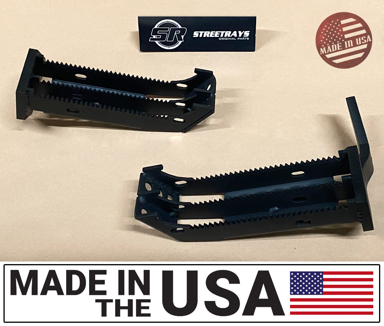 [SR] Yamaha Banshee Extended Wider Widened Foot Pegs with kick up (Made in USA)