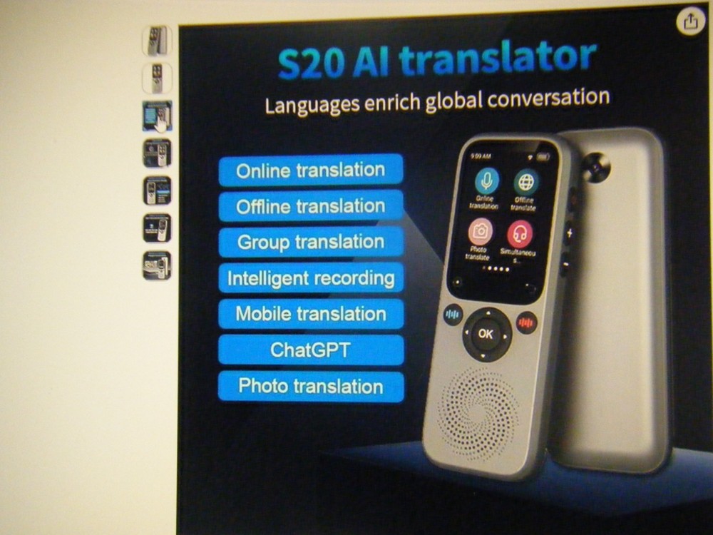 Ai Translator Smart Language Translator Device, Real-Time with 139 Languages