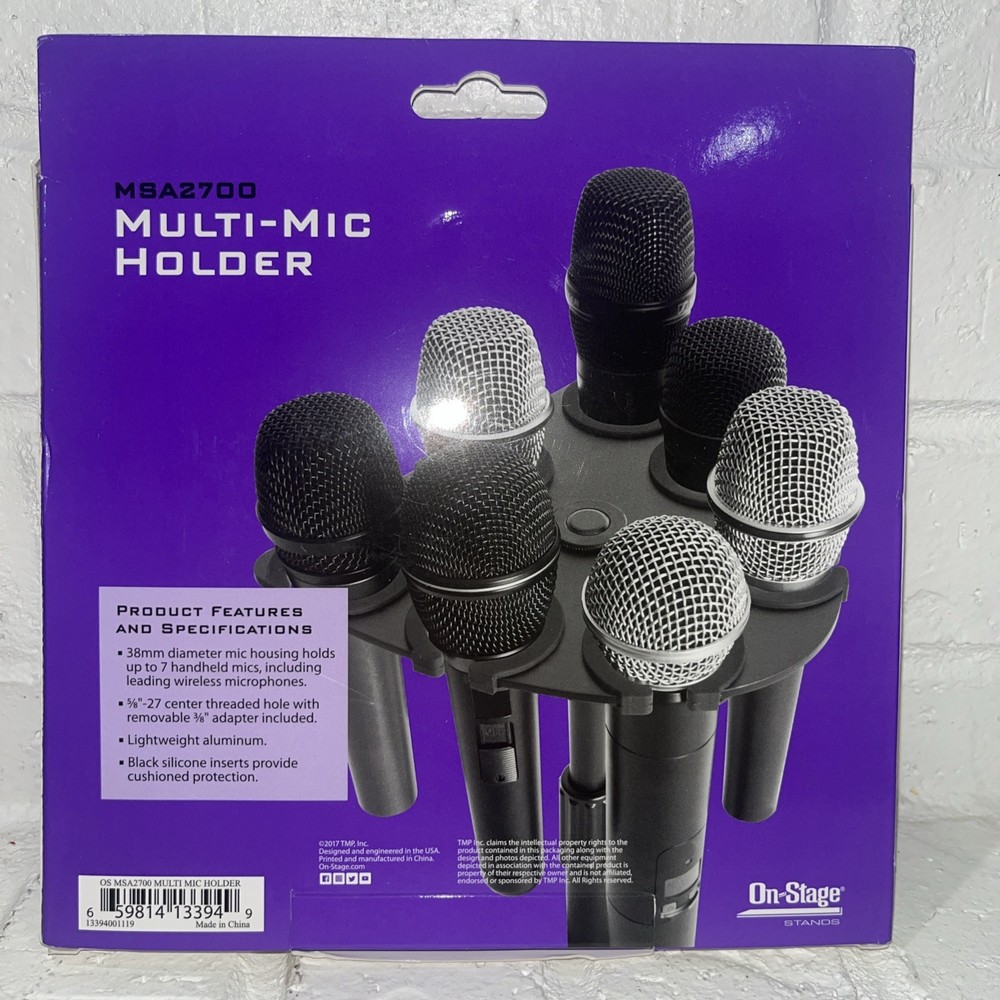 On-Stage MSA2700 Multi-Mic Holder (Microphone Organizer, Display, Caddy, Support