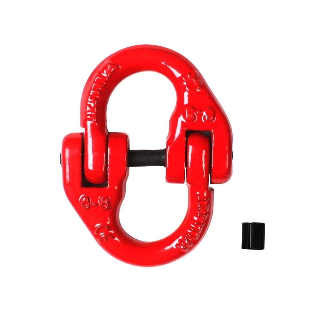 Durable G80 Hammerlock Coupling Links - Red Painted, 2645 lbs Limit - 2 Pack