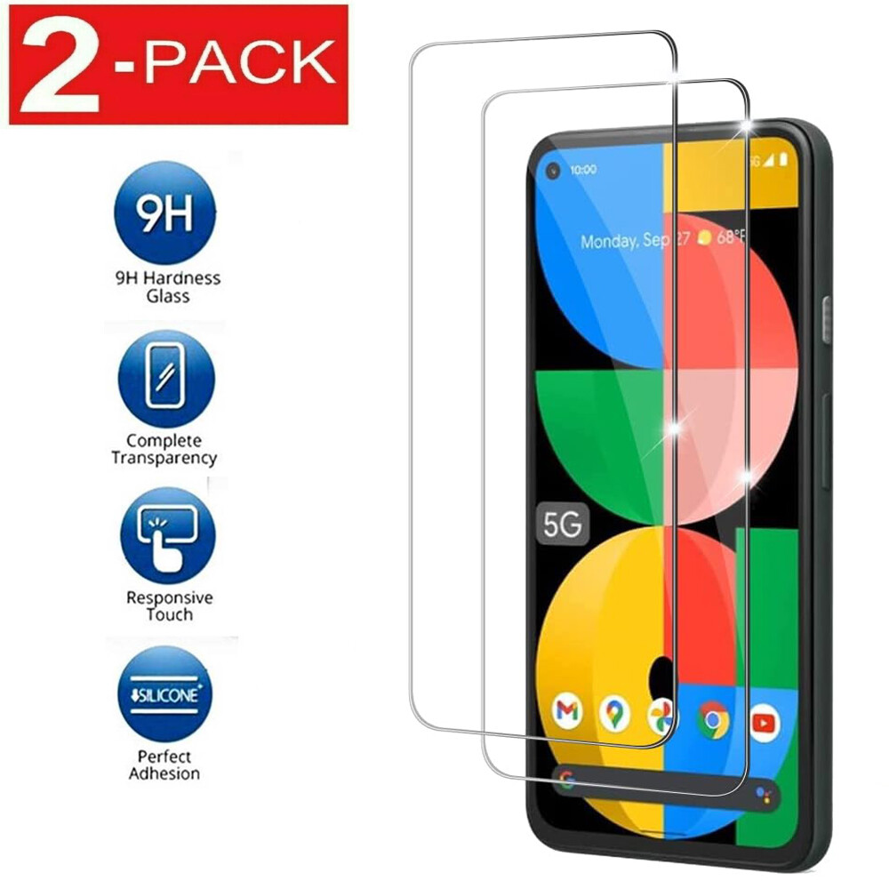 2Pack  Premium  Tempered Glass Screen Protector For Google Pixel 5a