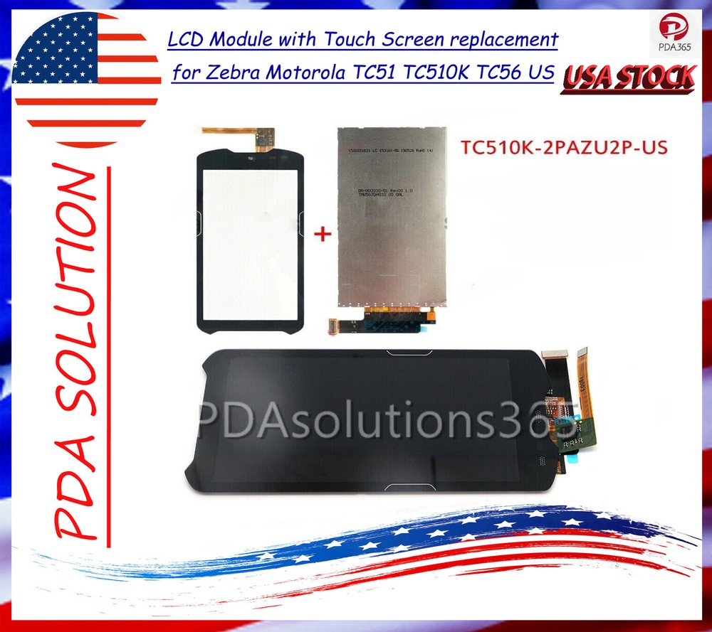 LCD Module with Touch Screen replacement for Zebra  TC51 TC510K TC56