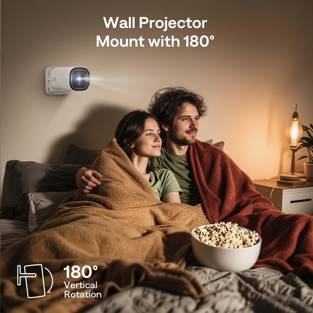 Durable Non-Slip HY300 Projector Ceiling Mount Wall Holder Compatible Pro White