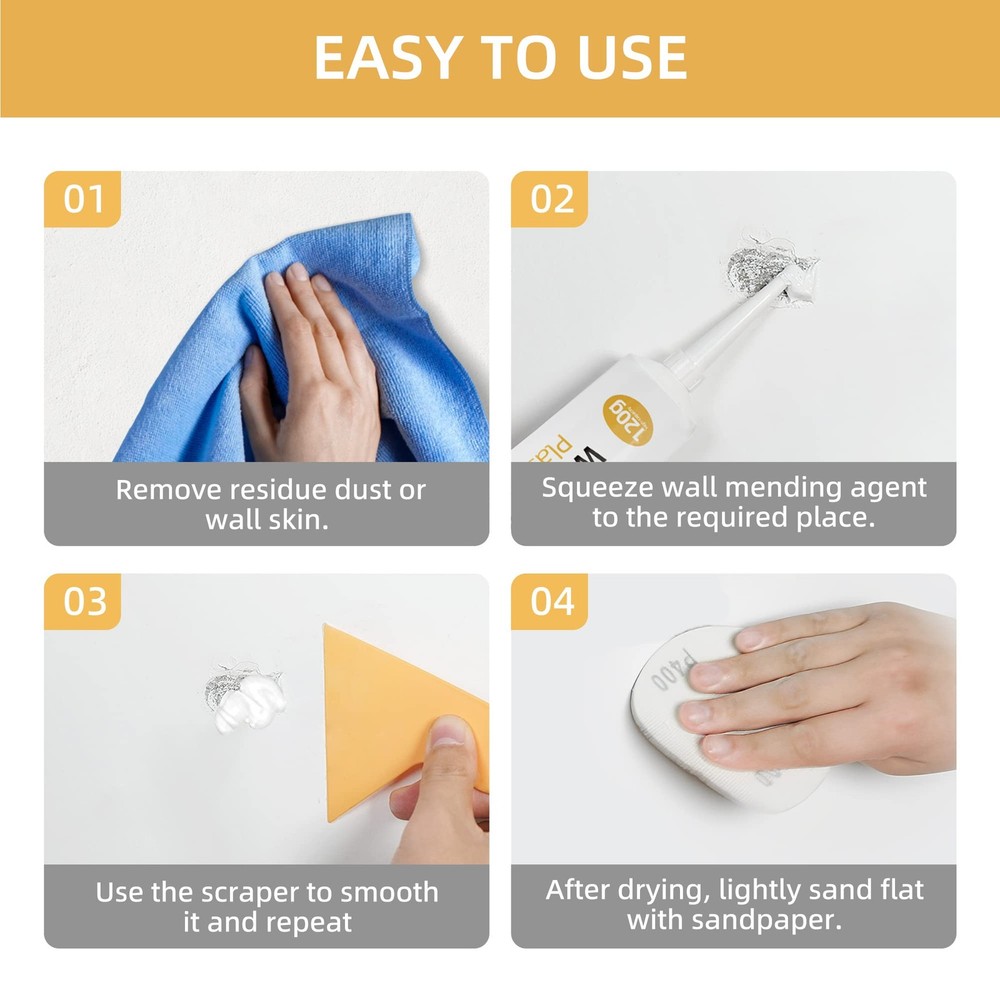 2pcs Drywall Repair Kit Hole Patch Kits Wall Spackle 2 Pack