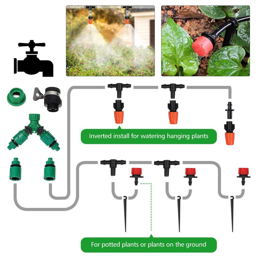 40 M Automatic Micro Drip Irrigation Kit Garden Watering System