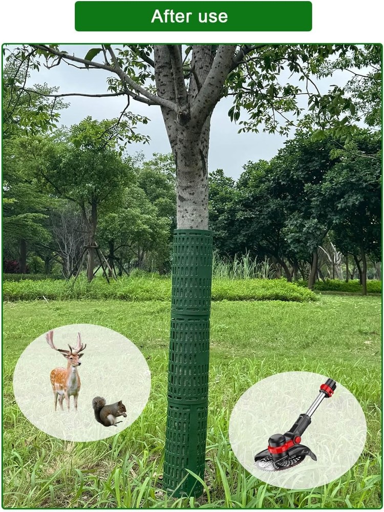 Tree Trunk Protectors Bark - 8Pcs Small Green