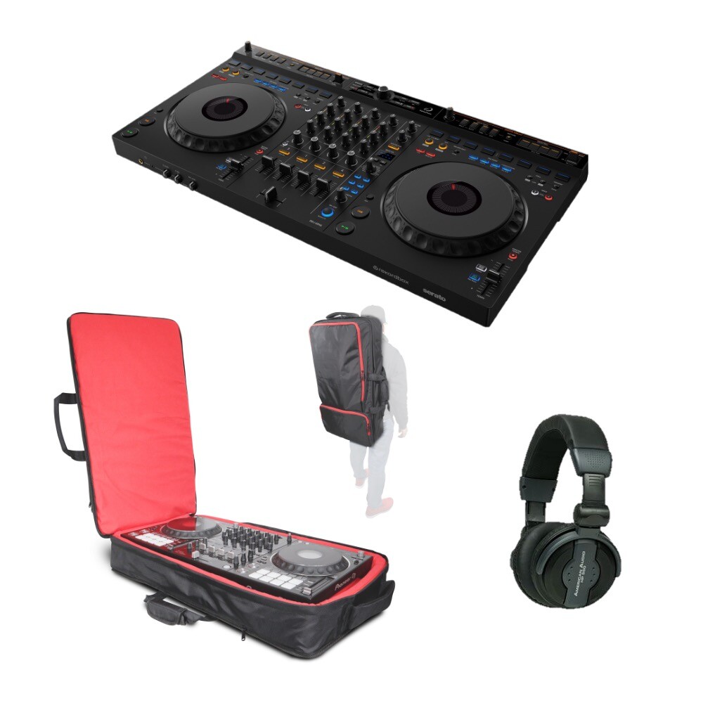Bundle of AlphaTheta DDJ-GRV6 DJ Controller + Bag & Headphones
