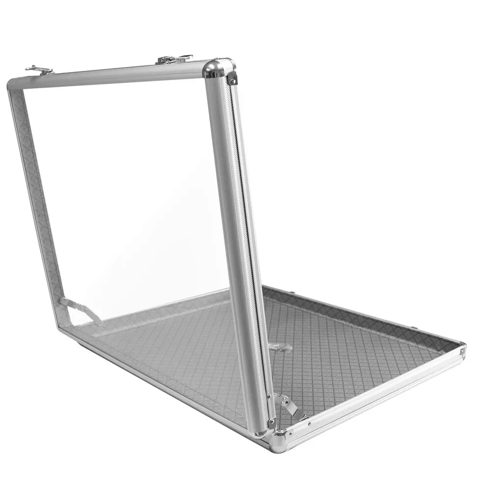 Aluminum Tempered Glass Portable Display Case - 2 Sizes Available