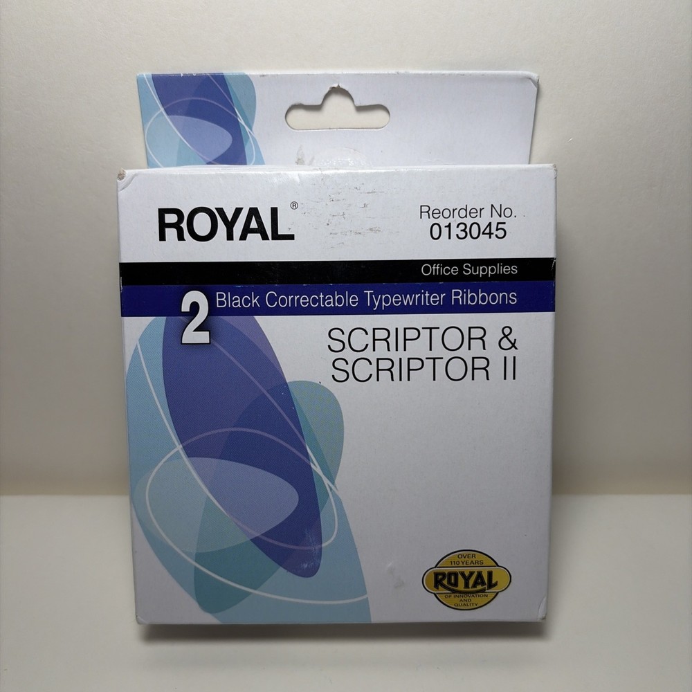 ROYAL Black Correctable Typewriter Ribbon for Scriptor 2 Pack