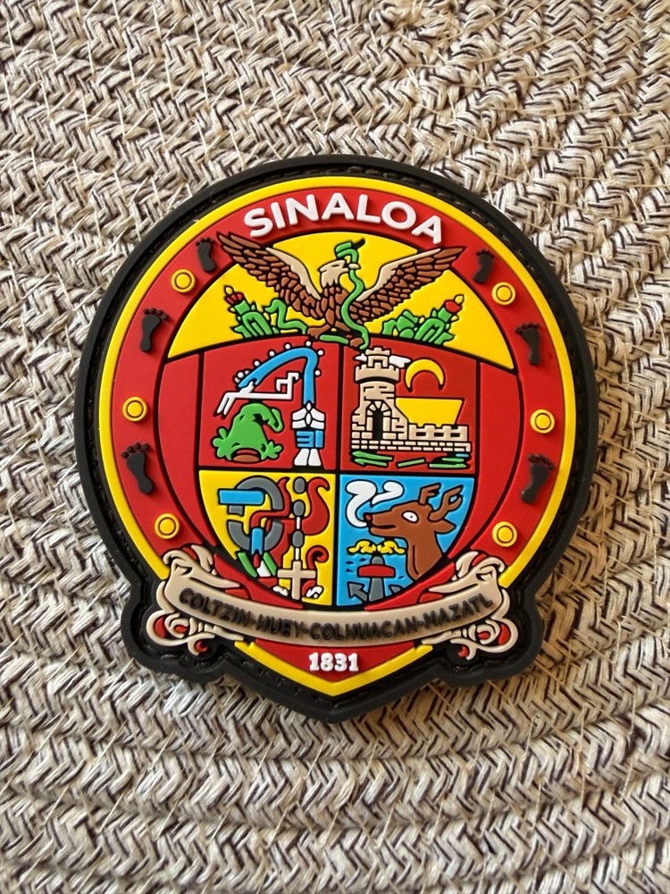 Sinaloa Mexico Patch PVC|Mexican State Patch|Hook and loop||Morale Patch