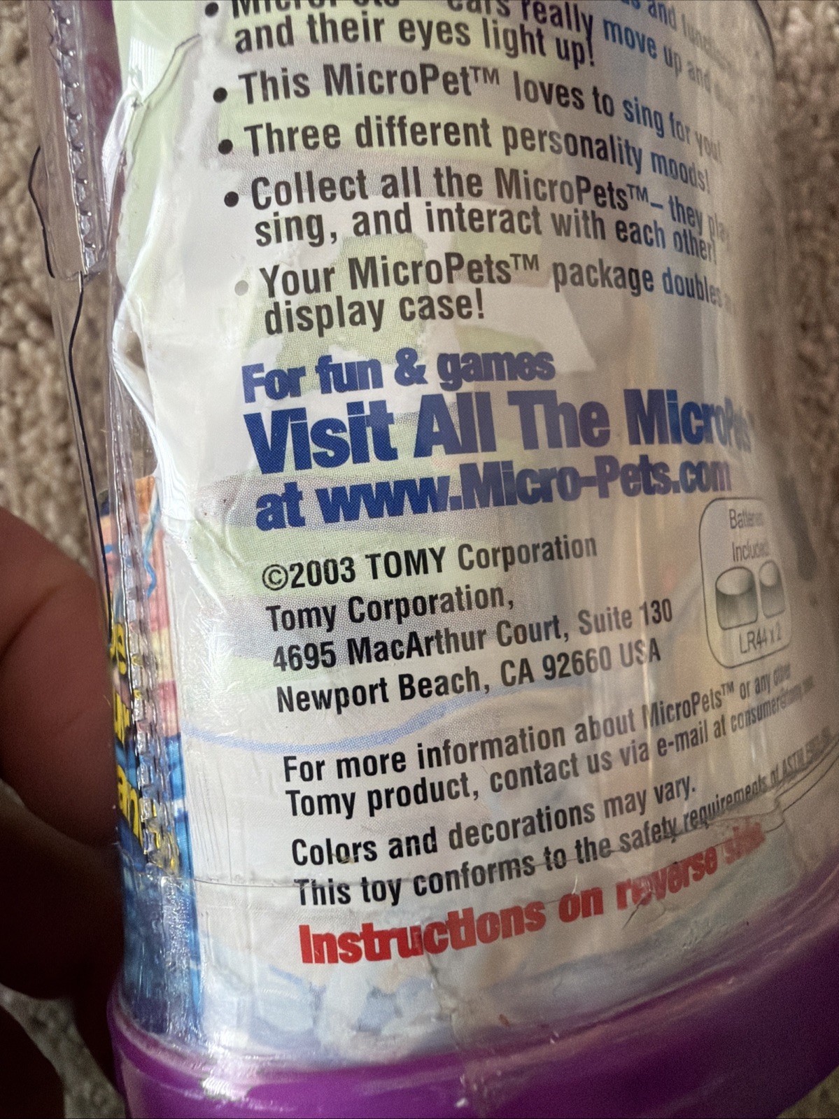 MicroPets Pink Mouse Pesto Series 3 2003 New Sealed