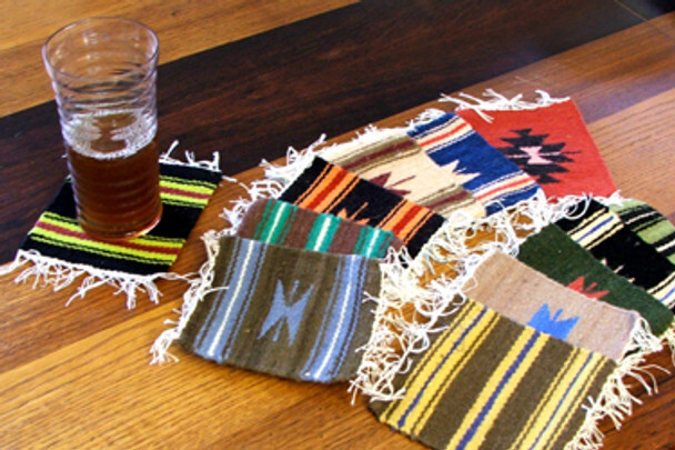 Peruvian Coasters - 100% Wool Hand Woven 5" x 5" Assorted Colors