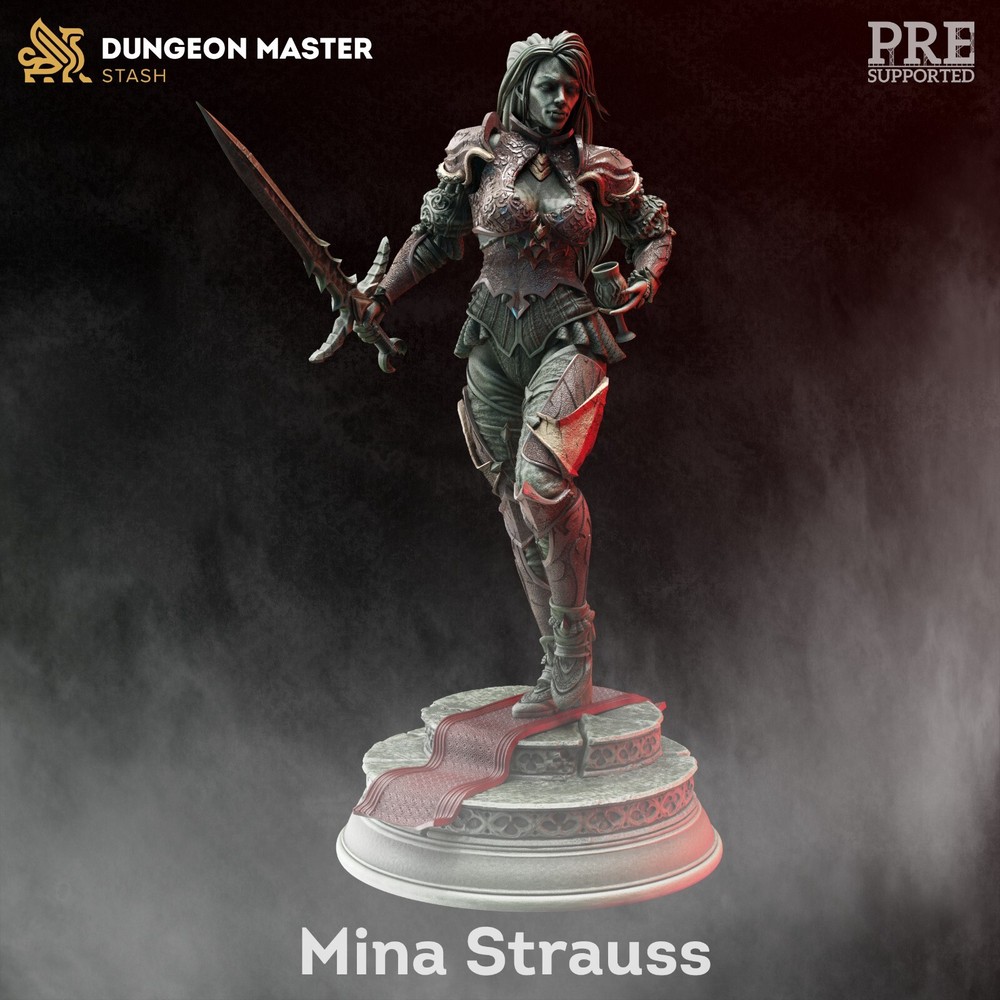 D&D Mina Strauss Vampire Strahd 32mm Scale Mini TTRPG