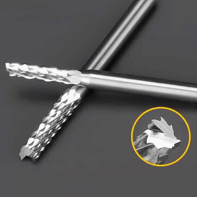 0.6mm-3.175mm Micro Solid Carbide PCB Engraving Bit Corn End Mill Cutter For CNC
