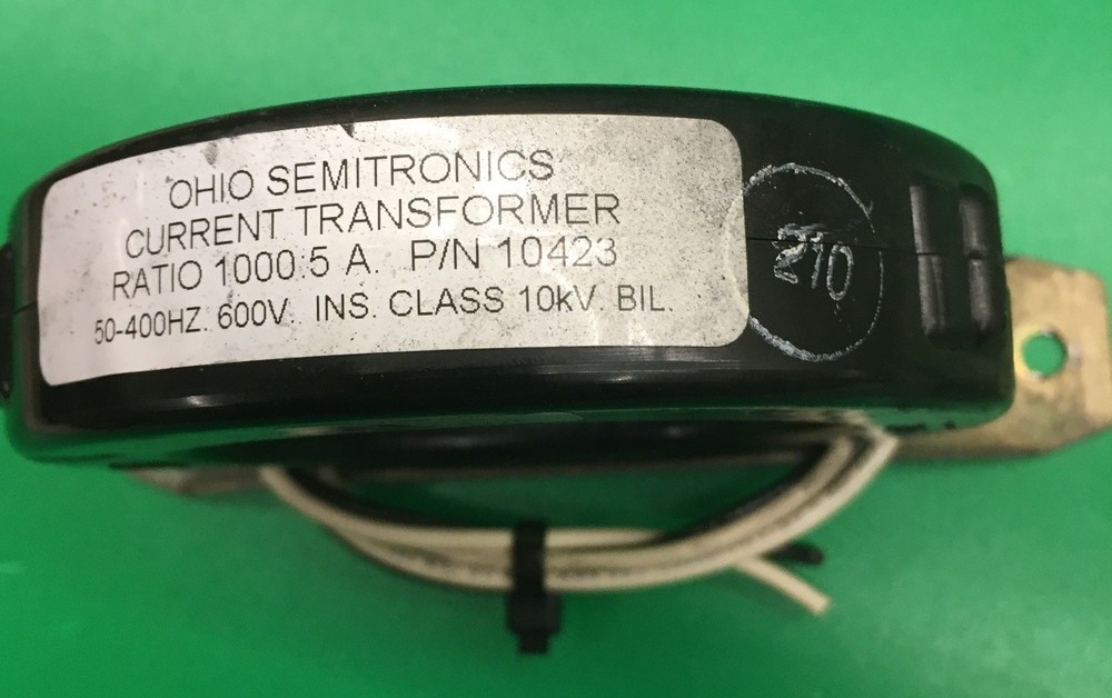 2- OHIO SEMITRONICS LOW COST CURRENT TRANSFORMERS 10423, FREQUENCY RANGE 50-400