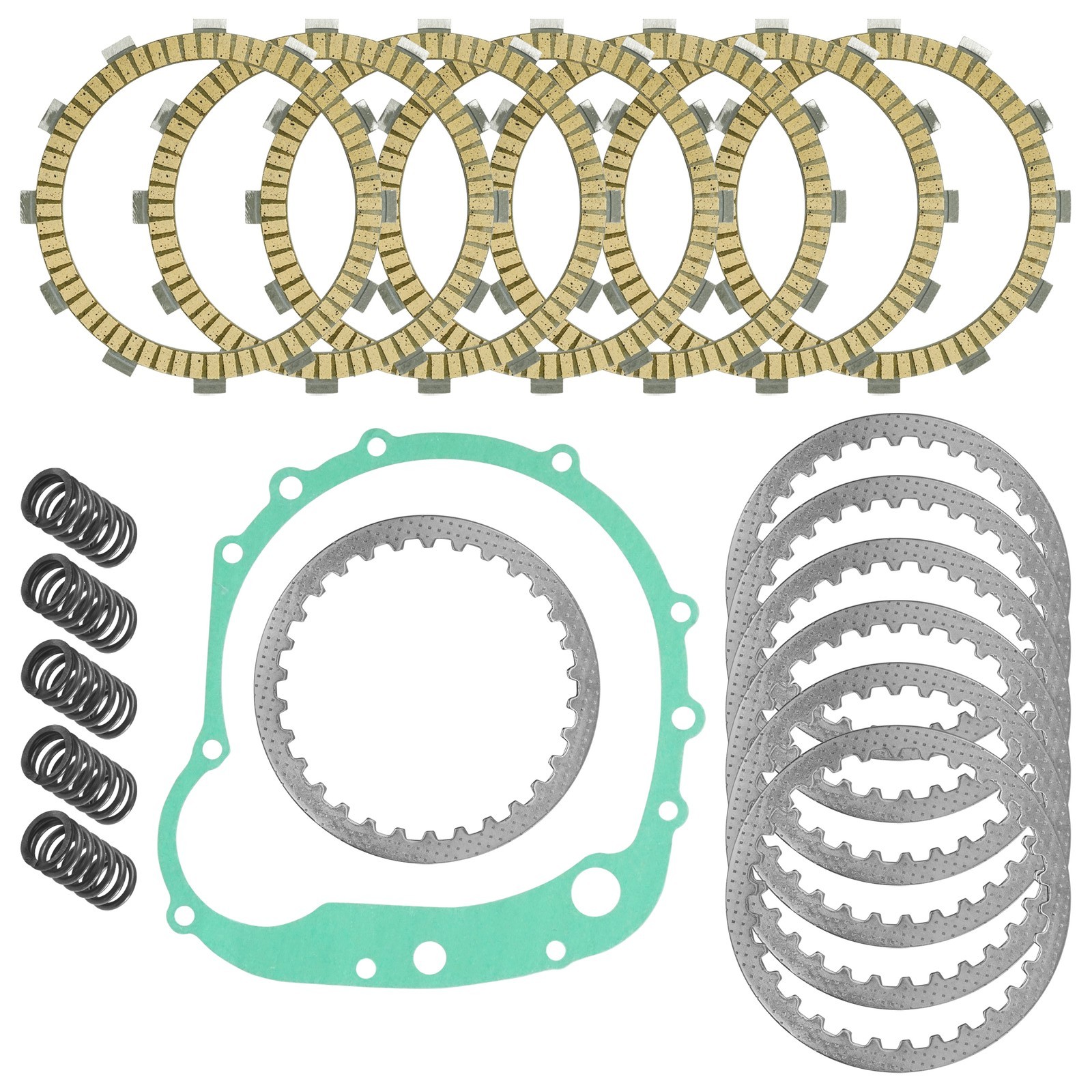 Clutch Friction w/ Steel Plates Kit for Kawasaki Ninja 600R ZX600-C 1988-1997