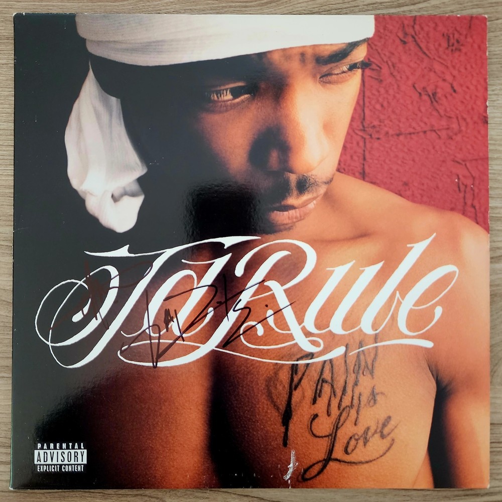 Ja Rule Signed Pain Is Love Vinyl Record Album LP Hip Hop Rap LEGEND RAD