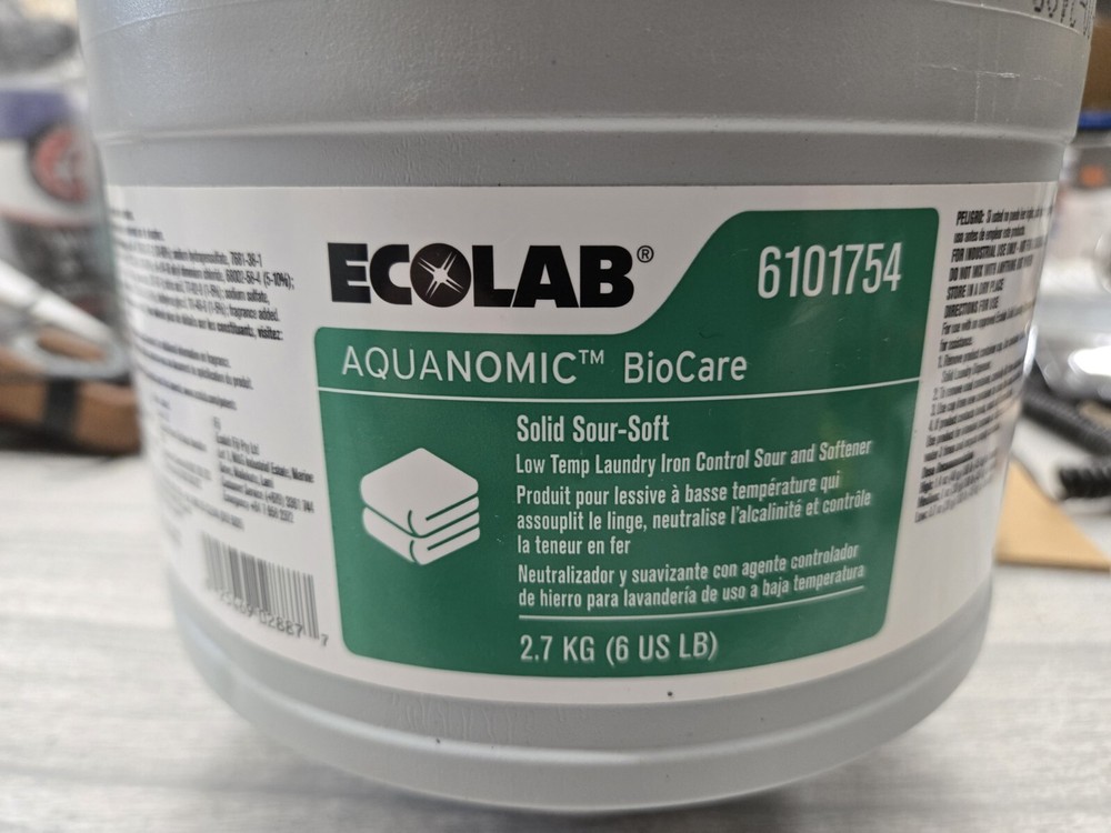 Ecolab 6101754 Aquanomic Biocare Solid Sour-Soft | 6lbs Unit