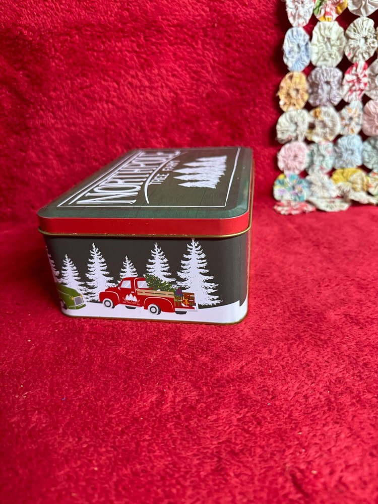 North Pole Tree Farm Decorative Tin
