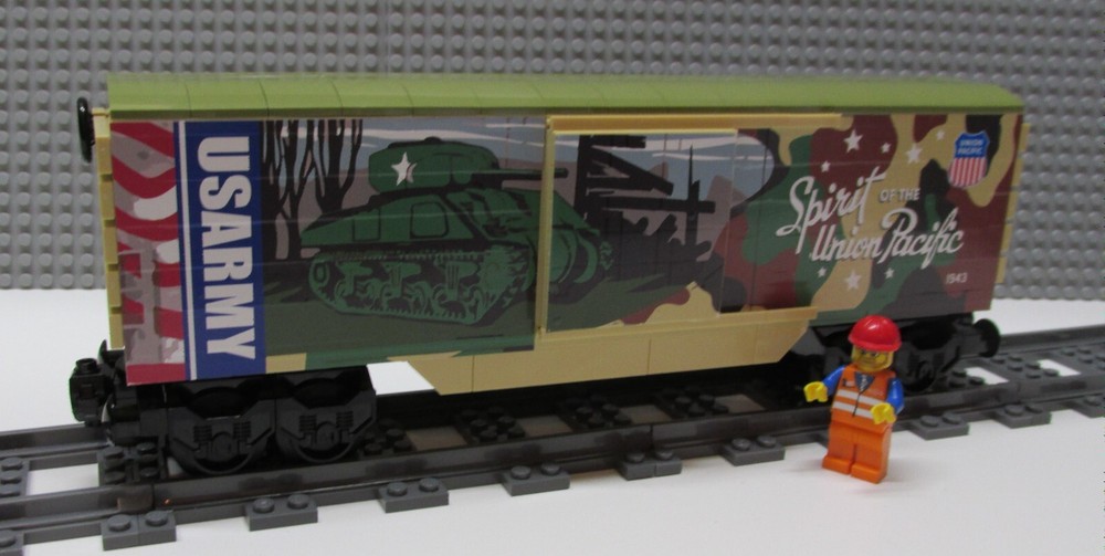Custom Train Union Pacific Army Boxcar -PLEASE READ ITEM DESCRIPTION-